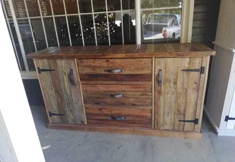 stained pallet dresser